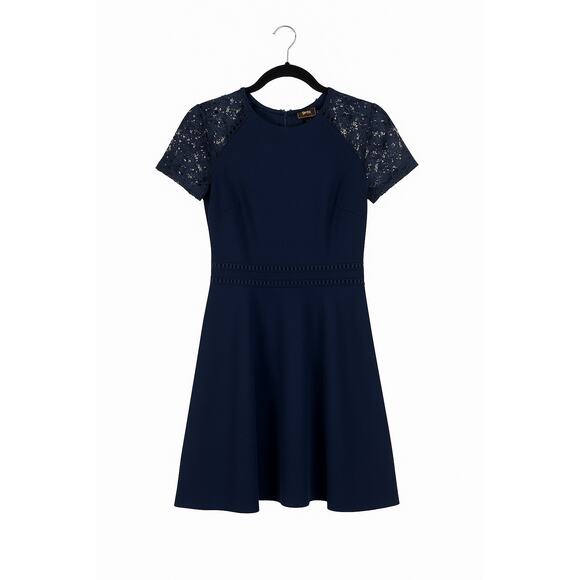 MissMay Navy Lace Fit & Flare Dress Small | Retro Gorgeous Cocktail Party Dress - Picture 1 of 2